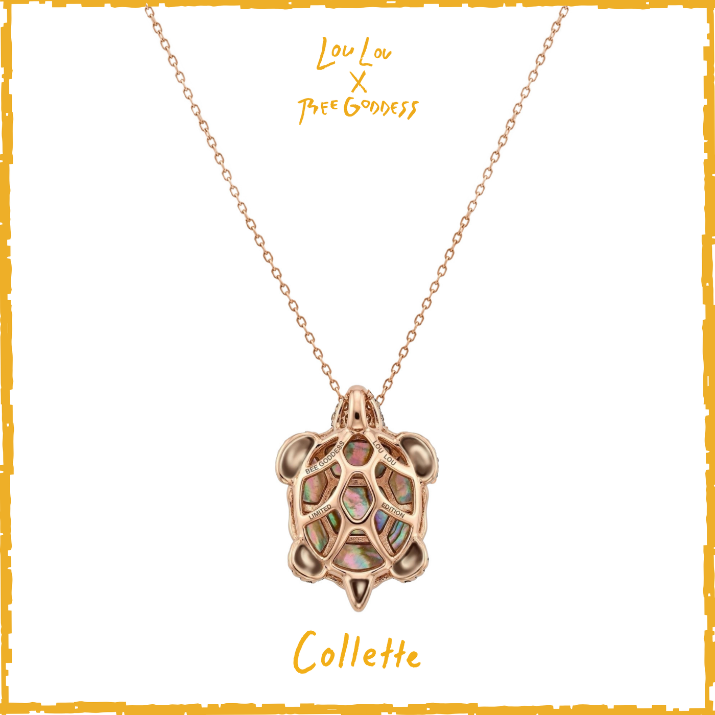 LOULOU X BEE GODDESS TURTLE GOLD BROWN DIAMOND
