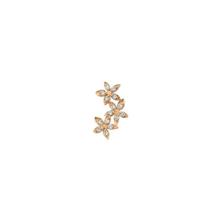 APPLE SEED GOLD DIAMOND SINGLE EARRING Bee Goddess