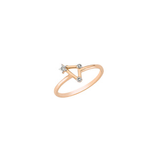 ARIES GOLD DIAMOND RING Bee Goddess