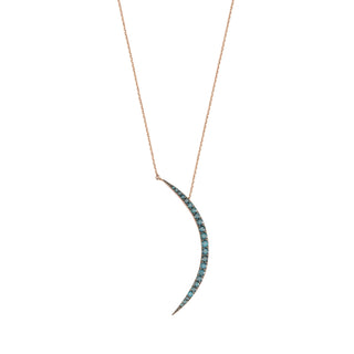 CRESCENT 18K GOLD DIAMOND NECKLACE