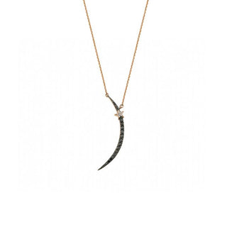 CRESCENT GOLD DIAMOND NECKLACE