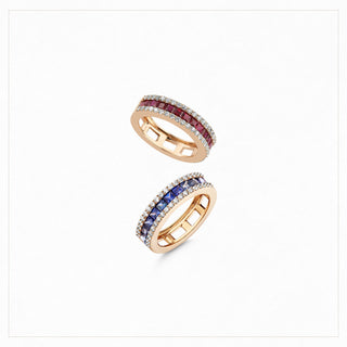 MONDRIAN GOLD DIAMOND EMERALD RING