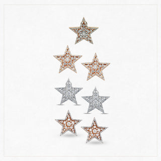 SIRIUS STAR 18K GOLD DIAMOND EARRINGS