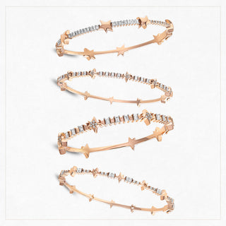 SIRIUS STAR 18K GOLD BAGUETTE DIAMOND BRACELET