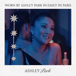 VENUS STAR GOLD DIAMOND EARRINGS