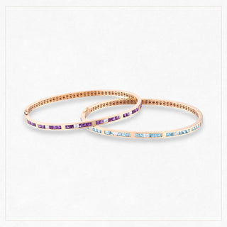 MONDRIAN GOLD DIAMOND BANGLE BRACELET