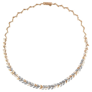 WHEAT 18K GOLD DIAMOND CHOKER