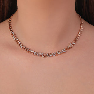 WHEAT 18K GOLD DIAMOND CHOKER