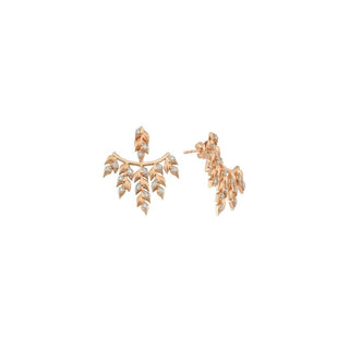 WHEAT GOLD DIAMOND EARRING