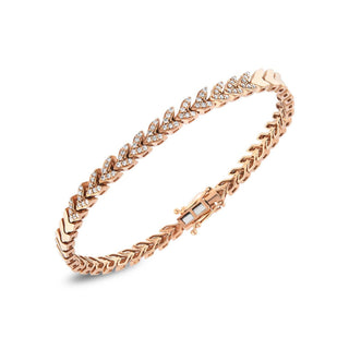 WHEAT 18K GOLD DIAMOND BRACELET