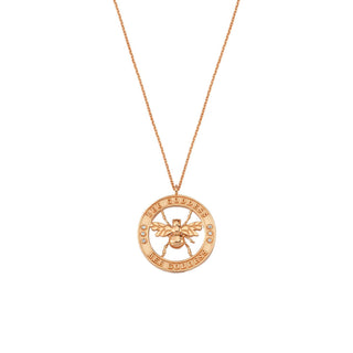 BEE COIN GOLD NECKLACE Bee Goddess