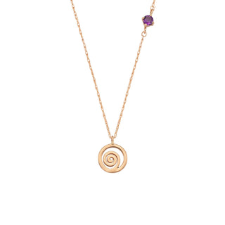 OM GOLD AMETHYST NECKLACE