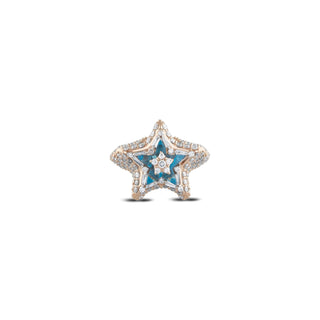 SIRIUS STAR 18K GOLD DIAMOND PINKY RING