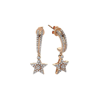 SIRIUS STAR 18K GOLD DIAMOND EARRING