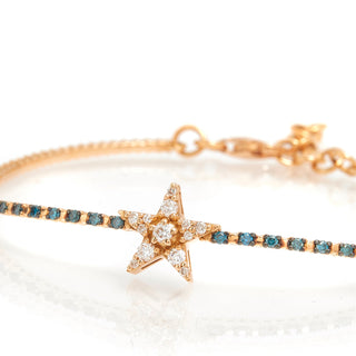 SIRIUS STAR GOLD BLUE DIAMOND BRACELET