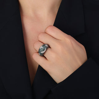 SIRIUS STAR GOLD BLUE DIAMOND RING