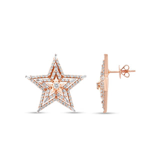 SIRIUS STAR GOLD DIAMOND EARRING