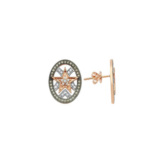 SIRIUS STAR GOLD DIAMOND EARRING