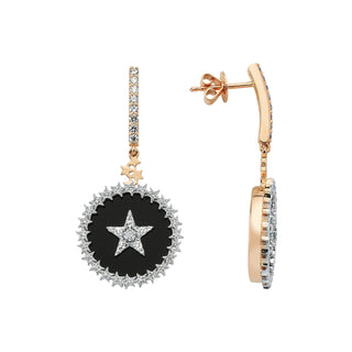 SIRIUS STAR GOLD DIAMOND EARRING