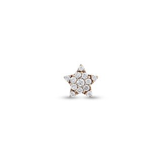 SIRIUS STAR GOLD BLUE DIAMOND SINGLE EARRING