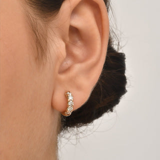 BRIDAL GOLD DIAMOND EARRING