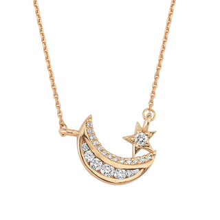 THE MOON AND THE STAR GOLD DIAMOND NECKLACE