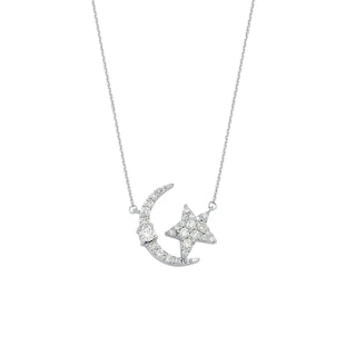 THE MOON AND THE STAR GOLD DIAMOND NECKLACE