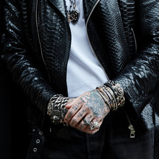 SWORD GOLD BLACK DIAMOND SMOKY TOPAZ BRACELET