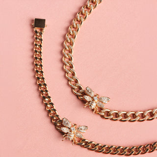 QUEEN BEE HANIA GOLD BAGUETTE DIAMOND MEDIUM BRACELET