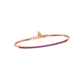 PINK SAPPHIRE THIN CLAMP BRACELET