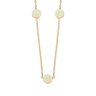 CINTEMANI WHITE ENAMEL CHAIN NECKLACE