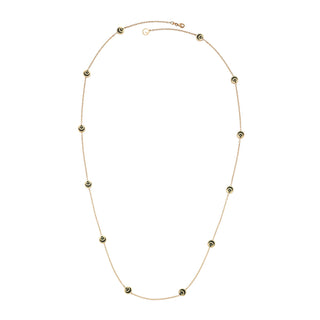 CINTEMANI BLACK ENAMEL CHAIN NECKLACE