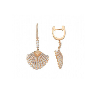 OYSTER GOLD DIAMOND EARRING