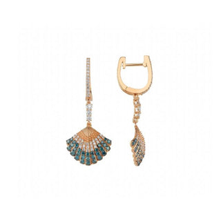 OYSTER GOLD DIAMOND EARRING