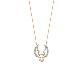 EAGLE GOLD DIAMOND NECKLACE Bee Goddess