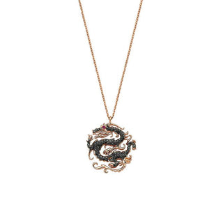 DRAGON GOLD BLACK DIAMOND NECKLACE