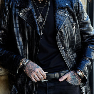 DRAGON GOLD BLACK DIAMOND RUBY STATEMENT PENDANT