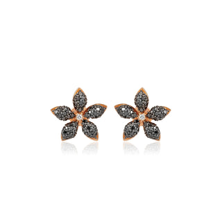 APPLE SEED BLACK DIAMOND SINGLE EARRING