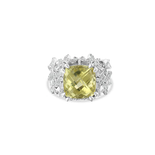 APPLE SEED GOLD DIAMOND PERIDOT RING