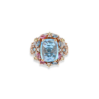 APPLE SEED GOLD DIAMOND PERDIOT RING