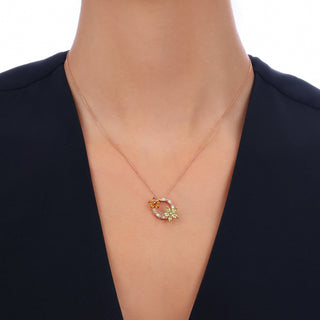 APPLE SEED GOLD DIAMOND NECKLACE