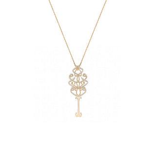 KEY OF LOVE GOLD DIAMOND NECKLACE