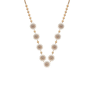 HERA LEAF GOLD DIAMOND NECKLACE