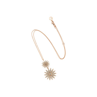 HERA 2 LEAF GOLD DIAMOND NECKLACE