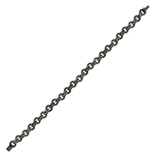 SILVER BLACK DIAMOND CHAIN BRACELET