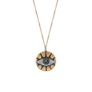 EYE LIGHT GOLD DIAMOND NECKLACE Bee Goddess