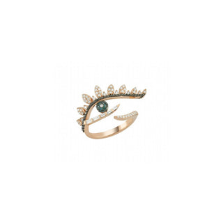 EYE LIGHT GOLD DIAMOND RING Bee Goddess