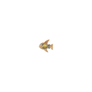 FISH GOLD CITRINE SINGLE  EARRING