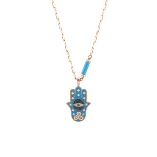 HAMSA GOLD DIAMOND NECKLACE