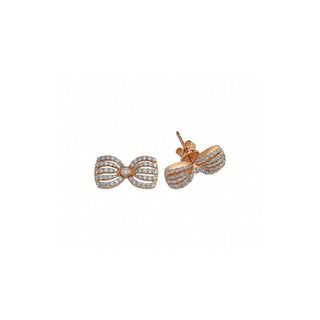 BOW GOLD DIAMOND EARRING